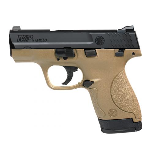 Smith & Wesson -M&P 9 SHIELD FLAT DARK EARTH FINISH THUMB SAFETY