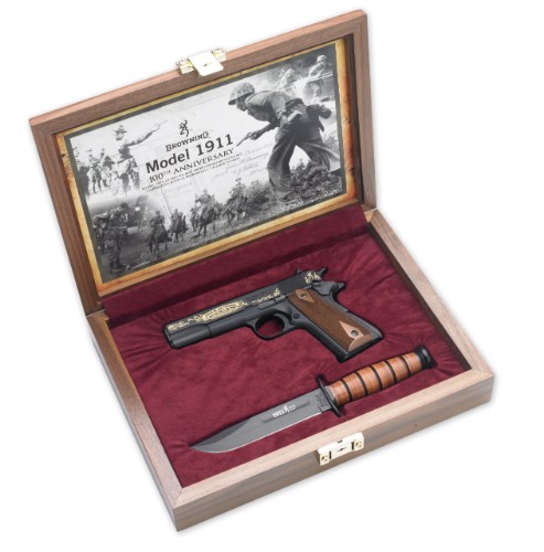 Browning-Cased 1911-22 Commemorative with Knife