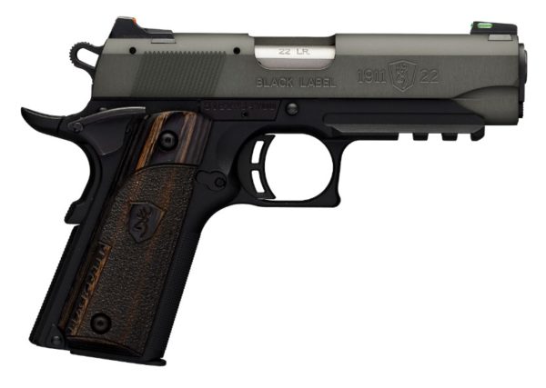 Browning -1911-22 Black Label Gray Compact with Rail