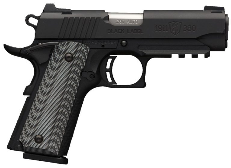 Browning 1911 380 Black Label Pro Compact 3 Dot With Rail 5761